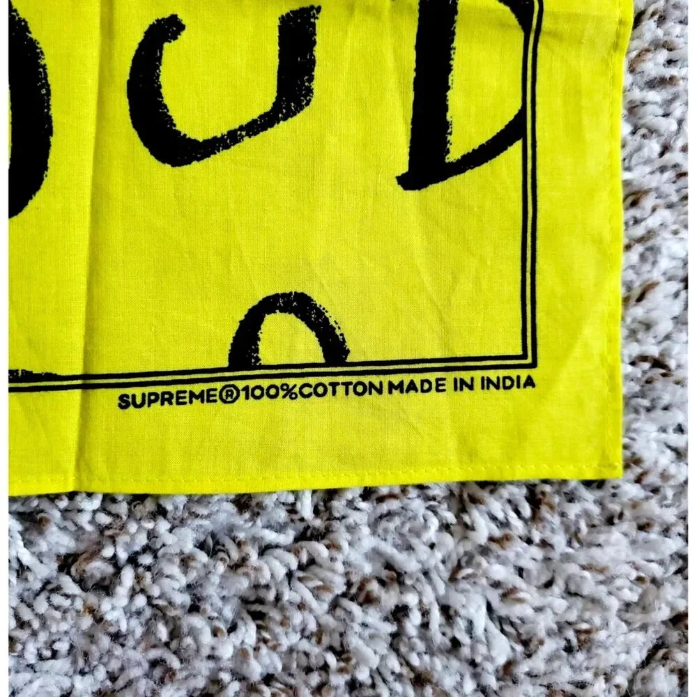 Supreme Fluorescent Yellow Black Arc Bandana